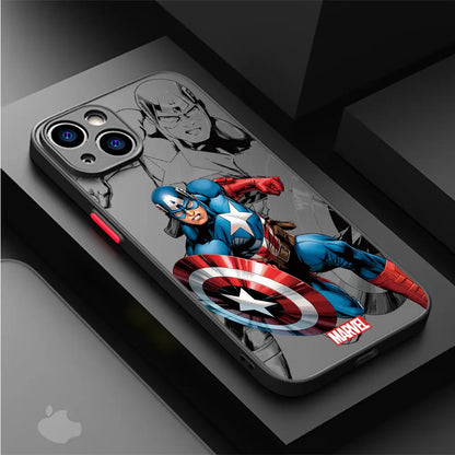 Back Clear Case for Apple iPhone 8 Plus SE 12 Mini 15 11 Pro XS X XR 7 6S 14 Pro Max 13 13 Cover Luxury Marvel Heroes Iron Man