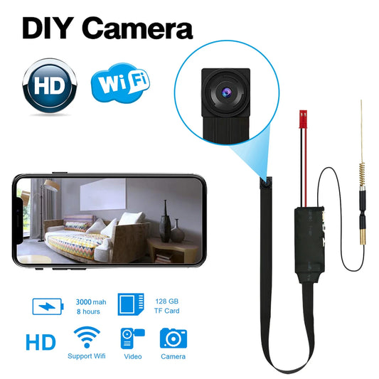 HD 1080P Mini Camera Video Recorder WiFi Camcorder DIY Module Smart Home Motion Detection Wireless P2P Cam Support Remote View