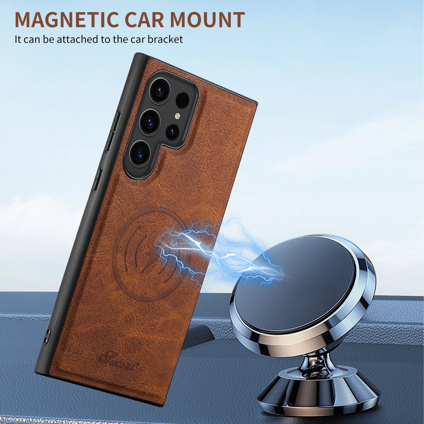 Detachable 2 in 1 Leather Wallet Magnet Card Holder Phone Case For Samsung Galaxy S24 S23 Ultra S22 Plus Wireless charging