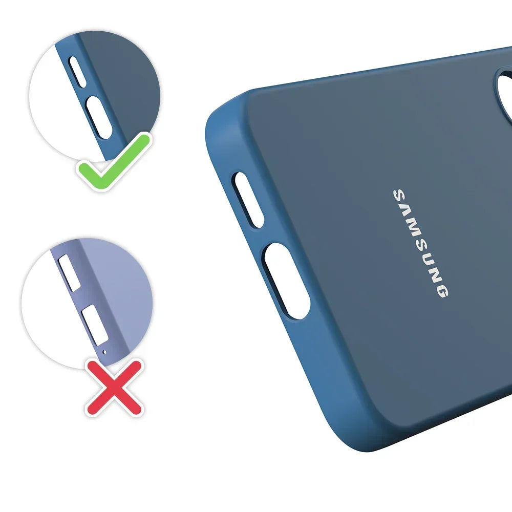 For Samsung Galaxy S26 S25 S26Plus S26Ultra Edge S24 S23 S22 S21 Ultra FE Case Soft Liquid Silicone Shockproof Phone Back Cover