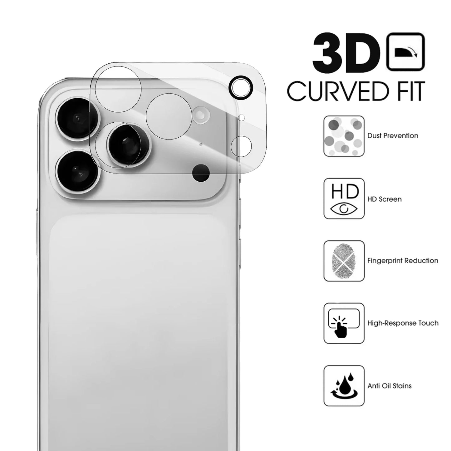 1-5Pcs Ultra Clear Tempered Glass For iPhone 17 17Air 17ProMax 17Pro Rear Lens Film HD Camera Protective Tempered Glass Cover