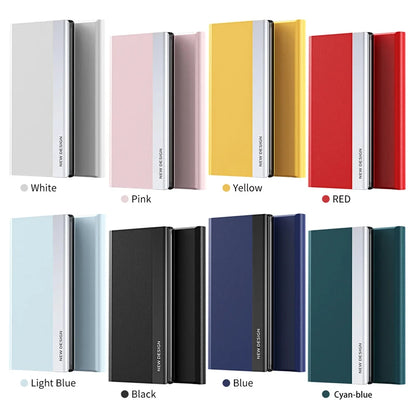 Luxury Leather Flip Case For Samsung Galaxy S25 S24 S23 S22 S21 S20 Ultra Plus S25 Edge S23 S21 S24 FE Note 20 Ultra Stand Cover