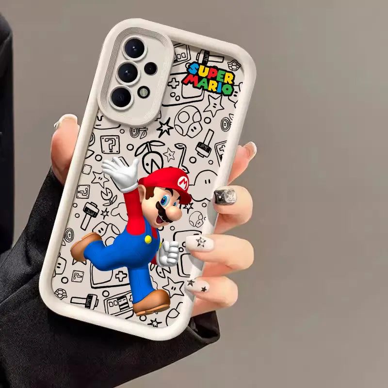 Cartoon Super M-Mario Bros Phone Case For Samsung Galaxy A14 A15 S21 S22 S23 S24 FE Plus Ultra A25 A35 A52 A53 A54 A55 5G Covers