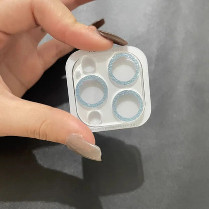 2PCS Bling Glitter Diamond Camera Lens Protector For Apple Iphone 16 15 13 12 Pro Max Sreen Protectors Film For iPhone 16 14plus