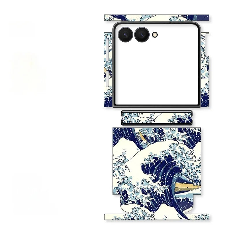 Skin For Samsung Galaxy Z Flip 7 6 5 4 2 Back Film Sticker Full Cover Protective Decal Wrap Side Frame Back Screen Protector