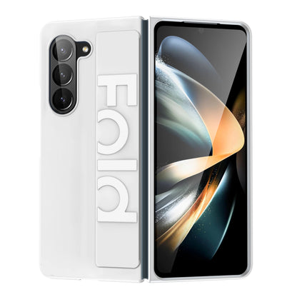 Luxury Ultra-thin Matte Silicone Wrist Strap Case For Samsung Galaxy Fold 7 6 5 4 3 5G Folding Shockproof Hard Back Cover