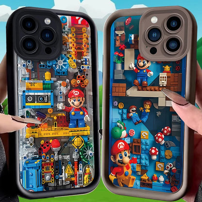 Cartoon Super M-Marios Bros Case for iPhone 16 E 15 Pro Max 14 Plus 13 12 Mini 11 Pro Max XS X 8 7 SE Liquid Silicone Back Cover