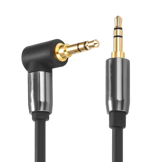 3.5mm Aux Audio Cable Right Angle Male to Male Gold-Plating Adapter Cord Speaker HiFi Cables For Car Samsung iPhone Headphones