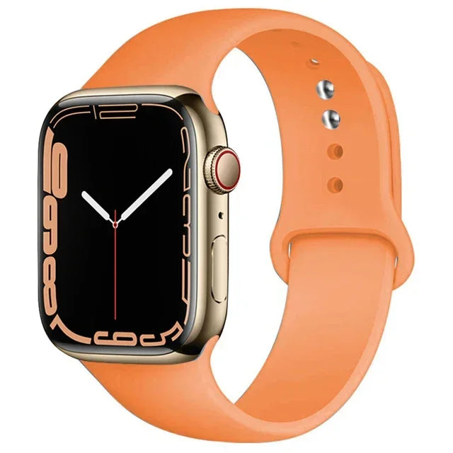 Silicone Band For Apple Watch strap 44mm 45mm 40mm 41mm 42-38mm 45 mm sport bracelet iwatch series 8 7 6 5 4 3 SE 9 Ultra 2 49mm