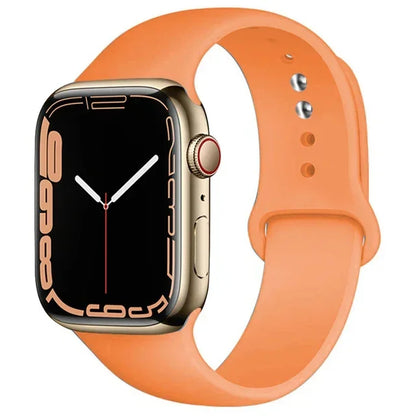 Silicone Band For Apple Watch strap 44mm 45mm 40mm 41mm 42-38mm 45 mm sport bracelet iwatch series 8 7 6 5 4 3 SE 9 Ultra 2 49mm