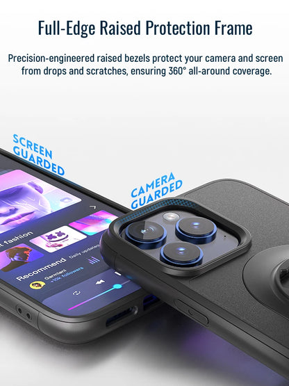 Shockproof Case for iPhone 17/16/15/14Plus/13/12/11Pro/XsMax/XR Quad-style Motorbike/Bike Holder/Car Mount with Lock-in Design