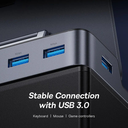 Baseus USB C Docking Station for Steam Deck Nintend Switch Type C to HDMI-compatible 4K@60Hz RJ45 PD 100W Type C USB 3.0 Hub