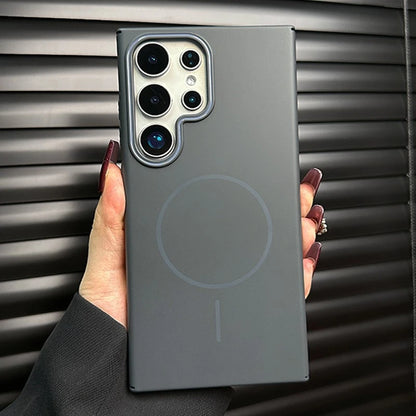 Luxury Slim Matte Magsafe Case for Samsung Galaxy S25 S24 S23 Ultra S22 Plus S21 Note 20 Solid Color Shockproof PC Phone Cover