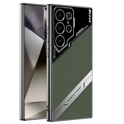 Galaxy S25 Plus Electroplating Leather S25 Ultra Phone Case for Samsung Galaxy S25 S24 S23 Ultra Protective Shockproof Cover