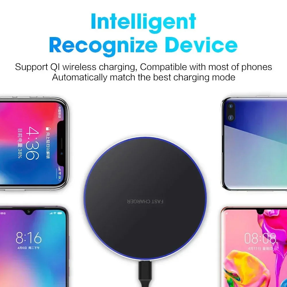 300W Wireless Charger Pad For iPhone 14 13 16 15 11Pro XS Max Induction Fast Wireless Charging Station For Samsung Xiaomi Huawei