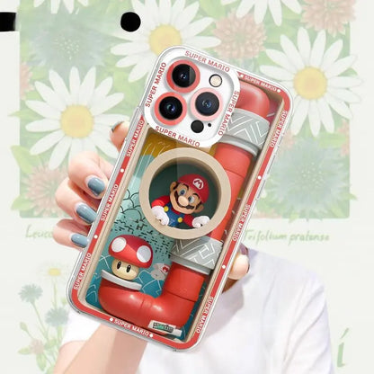 Trendy Machinery Print Super Mario Phone Case for Samsung Galaxy S25 S24 S22 S23 Plus Note 20 Ultra 5G S21 S20 S24 FE TPU Cover