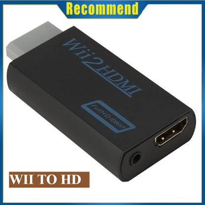 WII To HDMI Converter Full HD 1080P WII To HDMI Wii 2 HDTV Converter Wii To HDMI Adapter 3.5mm Audio for PC HDTV Monitor Display