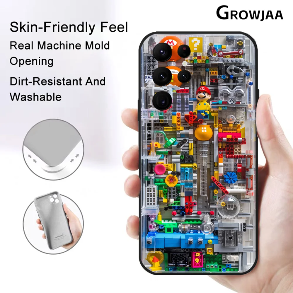 Super M-MarioS Bros Game Phone Case for Samsung Galaxy S24 Ultra S22 S23 Ultra S21 S20 5G Protective Silicone TPU Funda