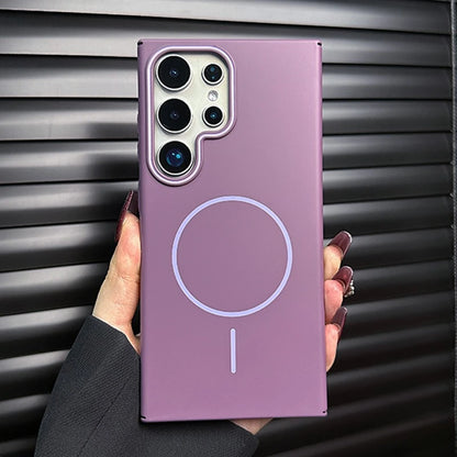 Luxury Slim Matte Magsafe Case for Samsung Galaxy S25 S24 S23 Ultra S22 Plus S21 Note 20 Solid Color Shockproof PC Phone Cover