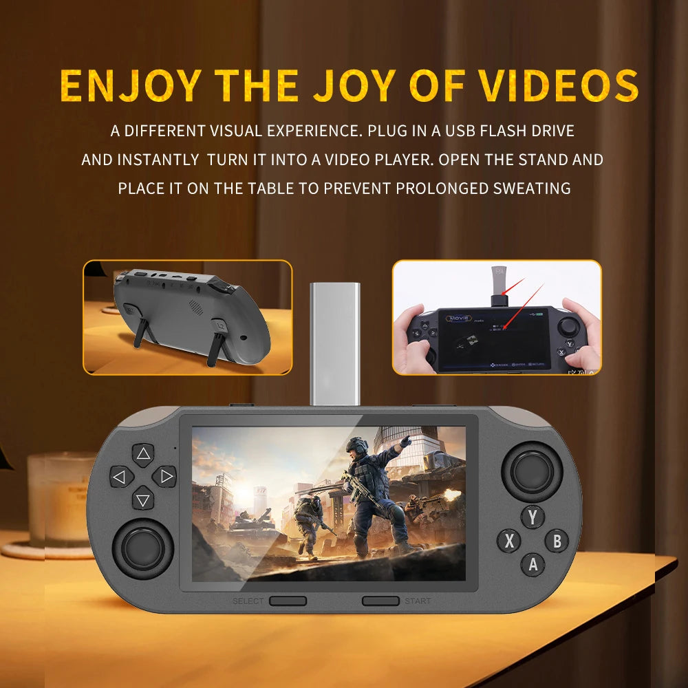 SF3000 Portable Mini Handheld Game Player 4.5 Inch IPS Screen Retro Video Game Console Built-in 20000+ Games for PS1/GBA/SFC