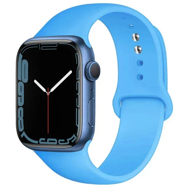 Silicone Band For Apple Watch strap 44mm 45mm 40mm 41mm 42-38mm 45 mm sport bracelet iwatch series 8 7 6 5 4 3 SE 9 Ultra 2 49mm