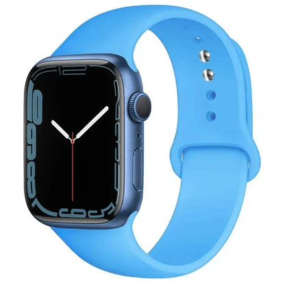 Silicone Band For Apple Watch strap 44mm 45mm 40mm 41mm 42-38mm 45 mm sport bracelet iwatch series 8 7 6 5 4 3 SE 9 Ultra 2 49mm
