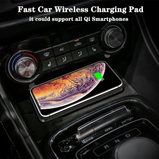 Car Wireless Charger for Iphone 16 15 15 Pro Max 14 13 12 X Samsung S24 S23 Wireless Car Charger Silicone Pad Stand Fast Charger
