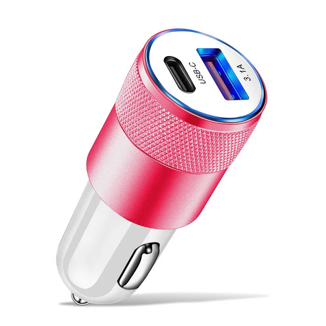 66W USB Car Charger Type C Fast Charging Phone Adapter For Xiaomi Huawei PD Phone Charger Car Adapter Socket Cigarette Lighter