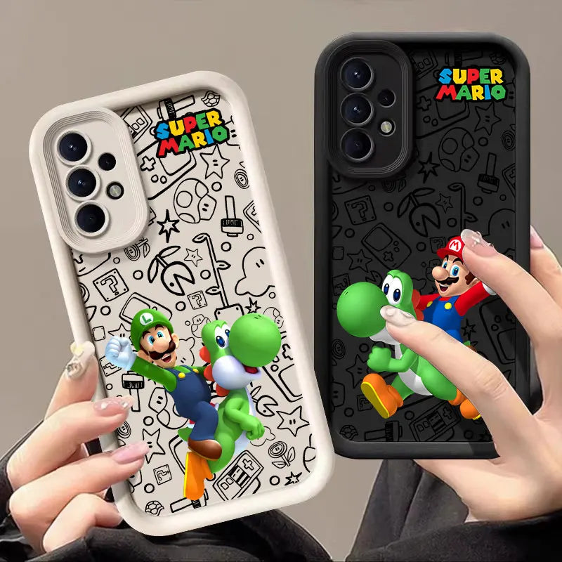 Cartoon Super M-Mario Bros Phone Case For Samsung Galaxy A14 A15 S21 S22 S23 S24 FE Plus Ultra A25 A35 A52 A53 A54 A55 5G Covers