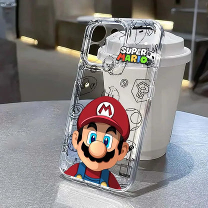 Luxury Supers M-Marios Cartoon Phone Case For Apple iPhone 17 Air 16e 16 15 14 13 12 11 Mini Pro Max Plus Transparent Soft Cover