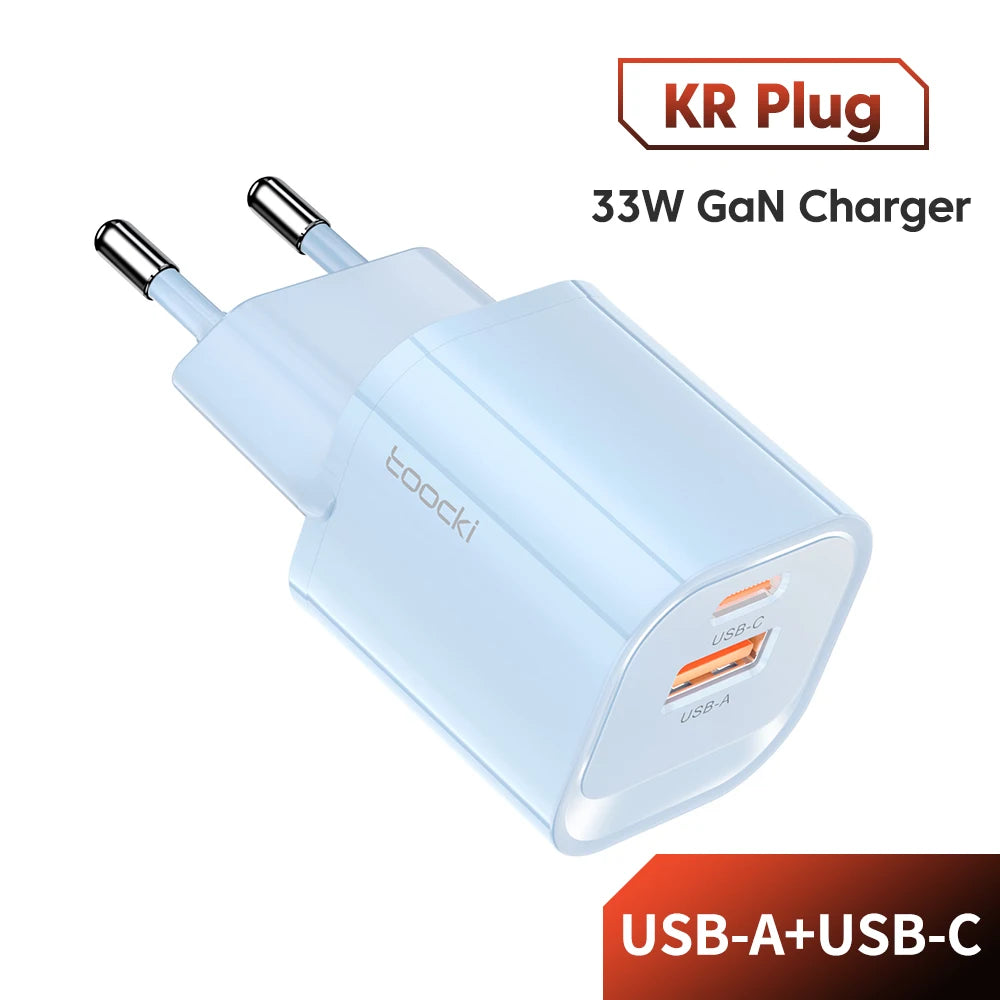 Toocki 33W GaN USB Type C Charger Quick Charge 3.0 PD 3.0 For iPhone 14 13 12 11 Pro Max XS For iPad Pro Air iPad Mini 2021