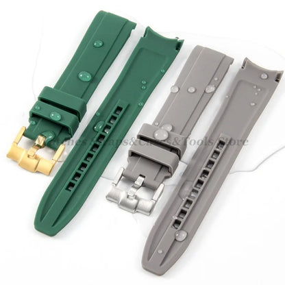 Soft Silicone Watch Strap for Omega for Swatch for MoonSwatch Band Men Women Curved End Diving Rubber Sport Watch Bracelet 20mm