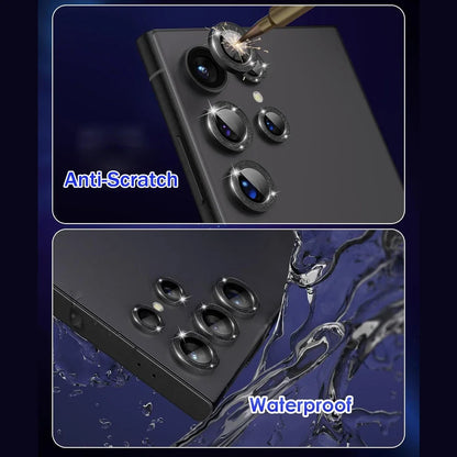 For Samsung Galaxy S24 Ultra HD Glitter Diamond Metal Ring Camera Glass Lens Protector For Samsung S25 Ultra S24 Plus Lens Film