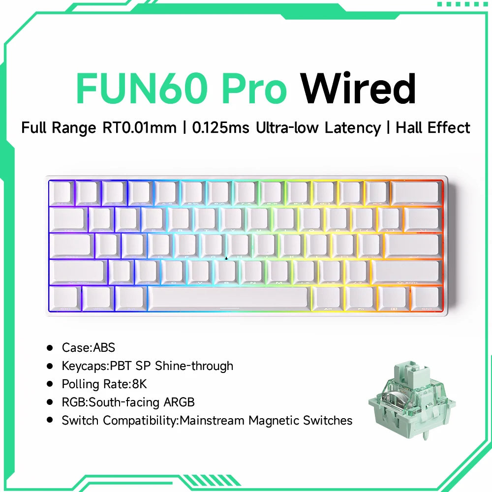 Akko MonsGeek FUN68 FUN60 PRO&MAX  HE Magnetic Keyboard 60% 65% Gaming Keyboards Rapid Trigger 8K Custom Keyboard Gamer Esports