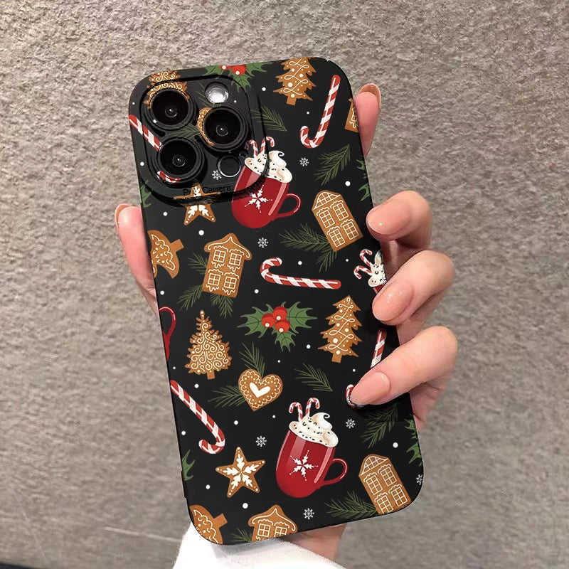 Colorful Christmas Tree Gift Pattern Shockproof Phone Case For Xiaomi Redmi 13 12 14C 13C 12C Redmi Note 14 Pro Plus 11 10 Cover