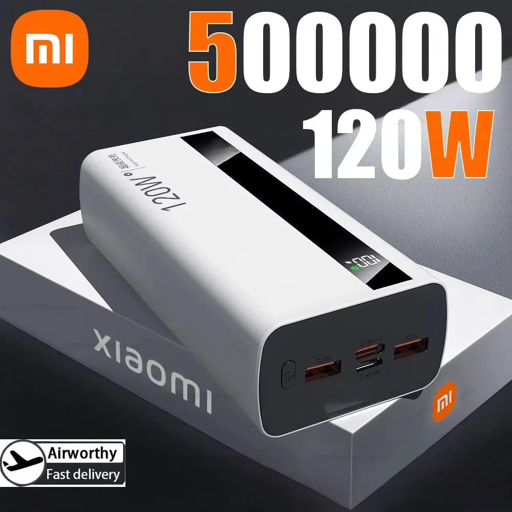 Xiaomi 120W 200000mAh High Capacity Power Bank Super Fast Charging Power Bank Portable Battery Charger For iPhone Samsung Huawei