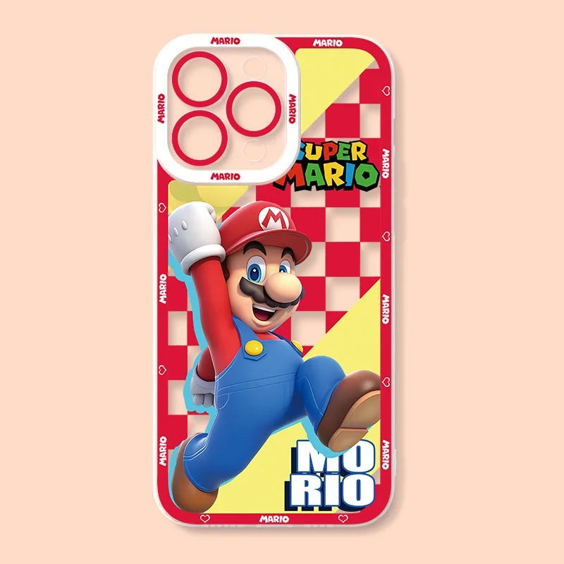Trendy Machinery Print Super Mario Phone Case for Samsung Galaxy S25 S24 S22 S23 Plus Note 20 Ultra 5G S21 S20 S24 FE TPU Cover