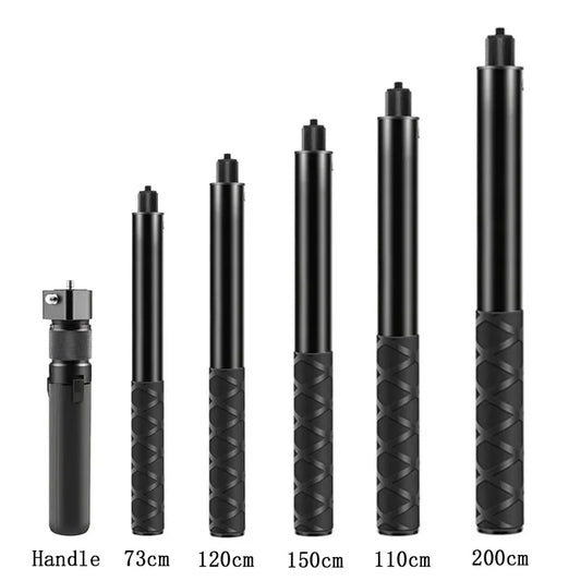 Selfie Stick Bundle Handle for Insta360 X5 X4 GoPro 13 12 11 DJI Action 6 5Pro 4 SJCAM Camera Bullet Time Invisible Selfie Stick