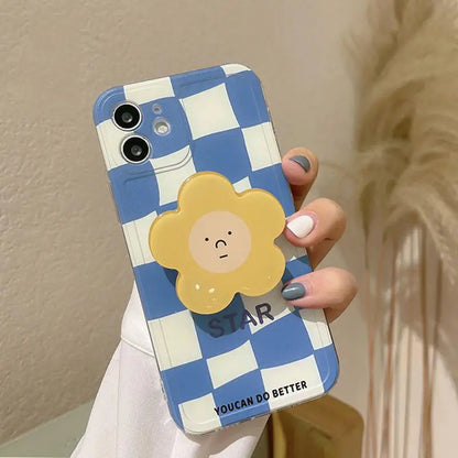 Smile Phone Case For Samsung Galalxy S25 S23 S24 S20 S21 S22 S10 Plus Ultra S21 S24 FE S24+ cover Casing With Bracket Holder