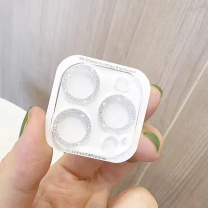 2PCS Bling Glitter Diamond Camera Lens Protector For Apple Iphone 16 15 13 12 Pro Max Sreen Protectors Film For iPhone 16 14plus