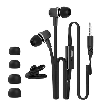 Extra Bass Headphones wired Earphone 3.5mm Earphones With Microphone Noodles Style Sport Headset auriculare for Samsung