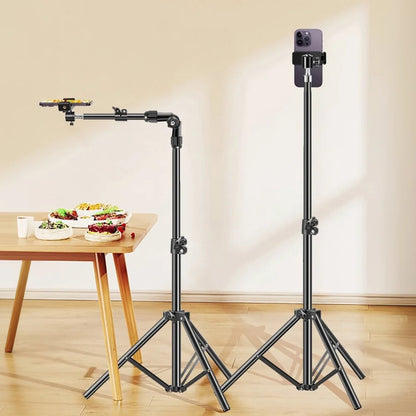 Phone Tripod Adjustable Cell Phone Tripod Stand Horizontal Stand for Video Recording