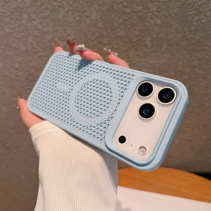 Heat Dissipation Mesh For Magsafe Wireless Charging Case For iPhone 17 16 15 14 Plus 13 12 Pro Max 17 Air Breathable Hard Cover