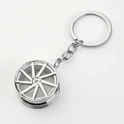 Creative Gear Head Keychain Speed Gearbox Keyring for Car Key Turbo Hub Brake Disc Pendant Shock Absorber Keys Holder Chain Ring