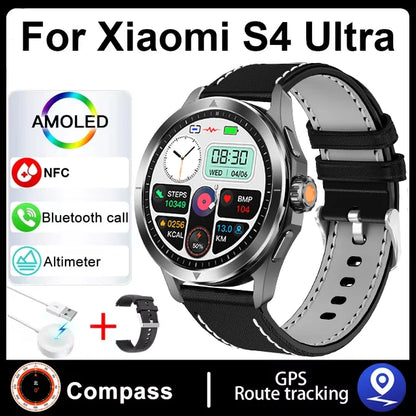 S4 Ultra For Xiaomi Smart Bracelet Men Watch AMOLED HD Screen Bluetooth Call GPS Trajectory NFC Heart Rate Compass SmartWatches