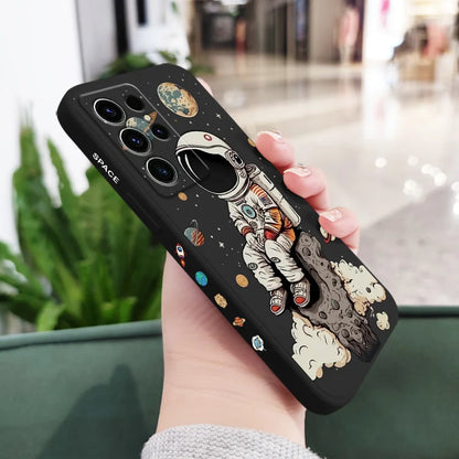 Saturn Cute Child Phone Case For Samsung Galaxy S25 S24 S23 S22 S21 S20 S10 Ultra Plus FE Note 20 Ultra 10 9 Plus Cover