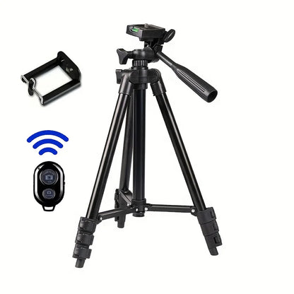 Travel Self Tripod Universal Phone Camera Tripod Stand with Bluetooth Remote Phone Clip For Canon Nikon DSLR SLR Digital Camera