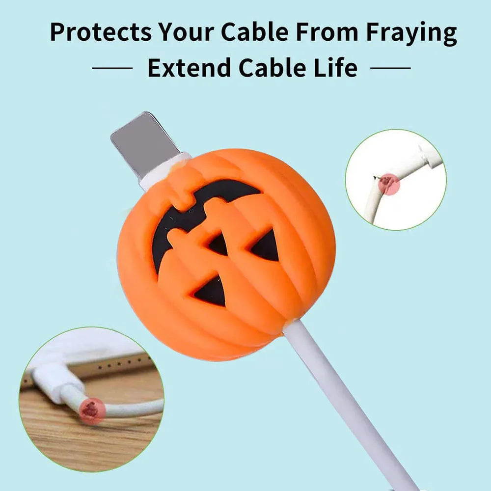 Cute Fruits Cable Protector Cartoon Charger Protector Cable Winder Organizer Data Line Cord Protective Cover For iPhone