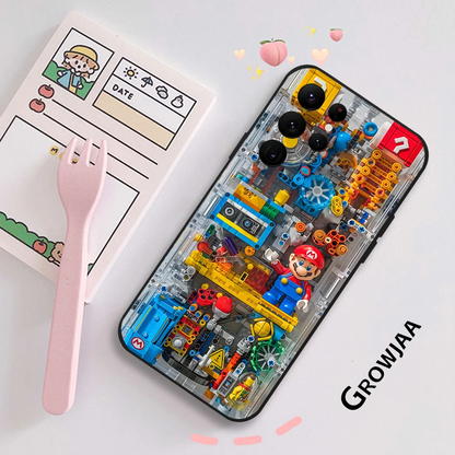 Super M-MarioS Bros Game Phone Case for Samsung Galaxy S24 Ultra S22 S23 Ultra S21 S20 5G Protective Silicone TPU Funda