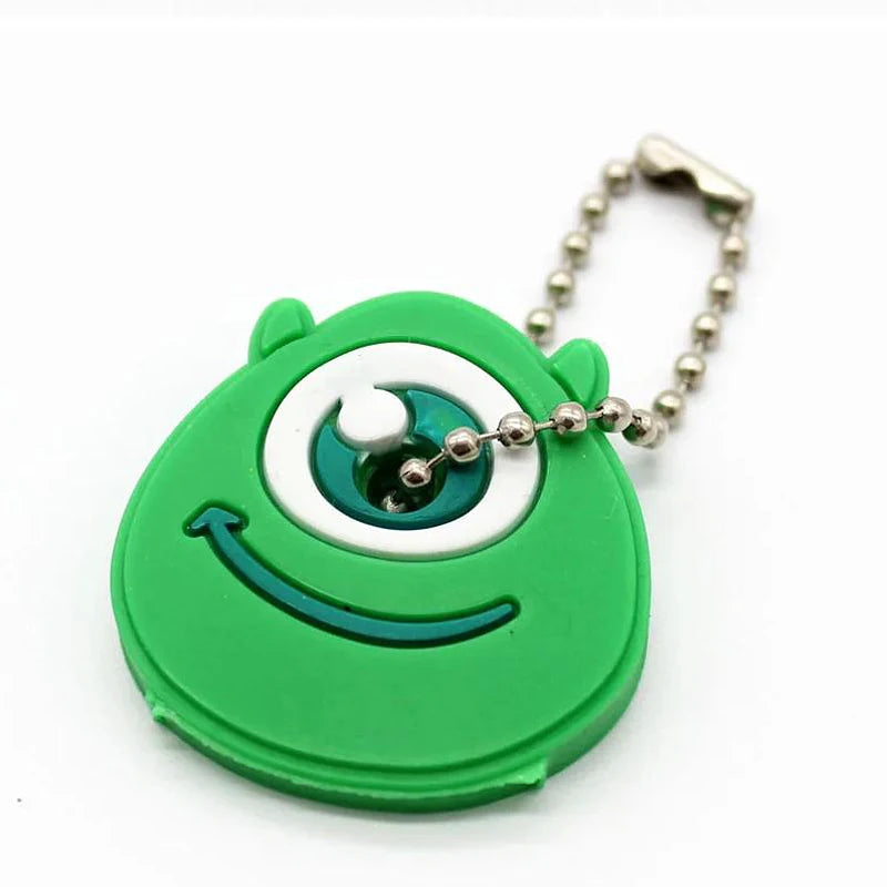 Cartoon Silicone Protective Key Cover Sleeve Key Control Dust Cover Holder Case Cute Animation Figures Keychain Keyring Pendant